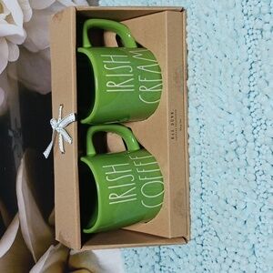 NWT Rae Dunn Irish coffee/cream 2 mugs in gift package!